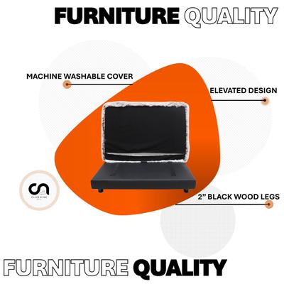 Show full view: Club Nine Pets Snooze Collection Orthopedic Elevated Dog & Cat Bed with Removable Cover, Rust, Medium slide 6 of 7