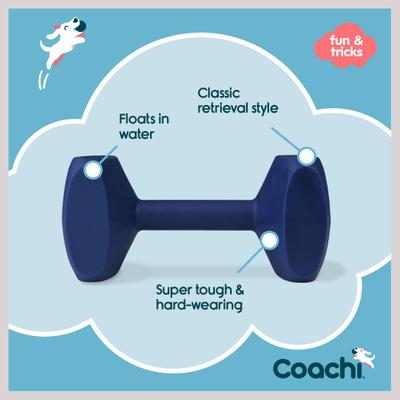 Show full view: Coachi Dumbbell Dog Training Tool, Navy, Small slide 4 of 9