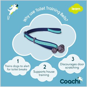 Coachi Toilet Dog Training Bells, Navy