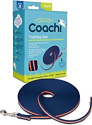 Coachi Training Line Dog Leash, Navy & Coral