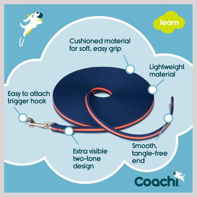 Show full view: Coachi Training Line Dog Leash, Navy & Coral slide 5 of 9