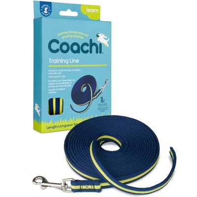 Coachi Coachi Training Line Dog Leash, Navy & Lime