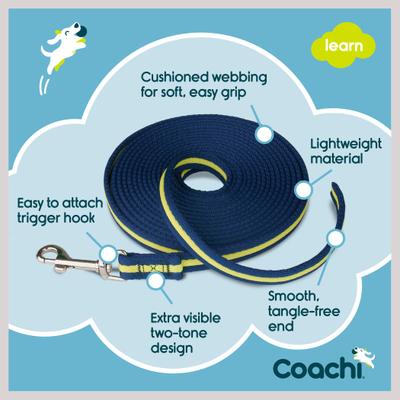 Show full view: Coachi Training Line Dog Leash, Navy & Lime slide 5 of 9