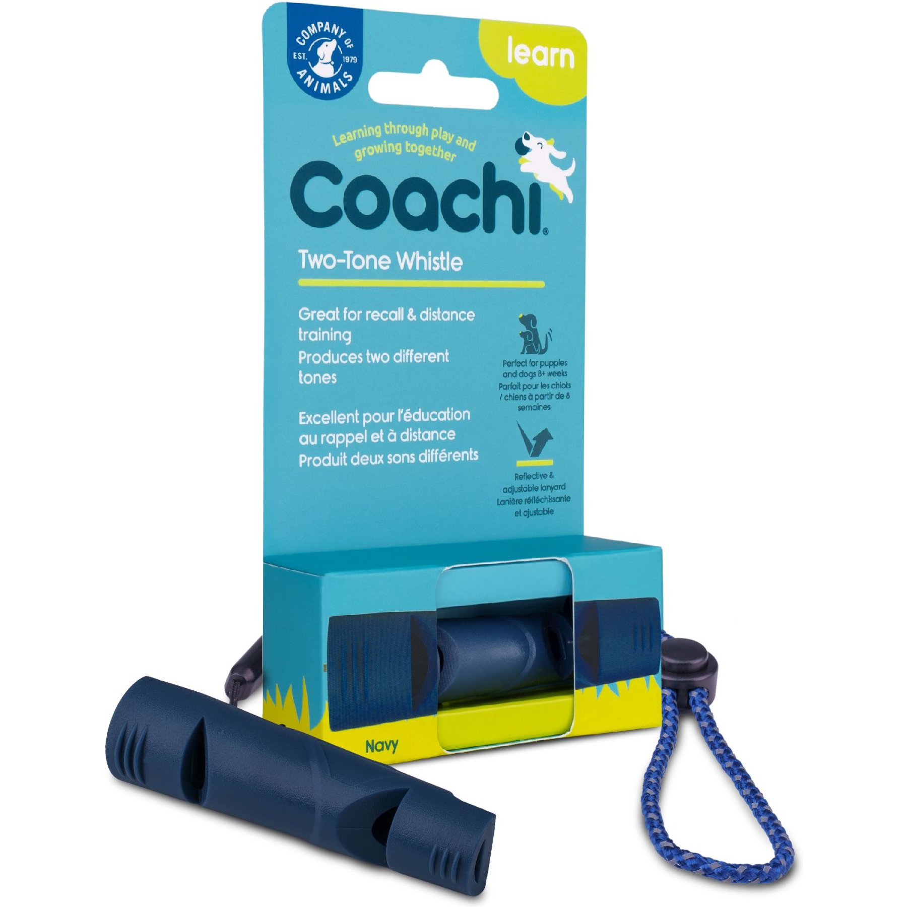 Coachi Two-Tone Dog Whistle, Navy