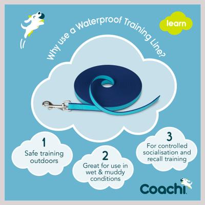 Show full view: Coachi Waterproof Training Line Dog Leash, Navy slide 5 of 10