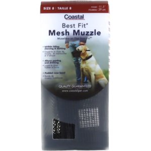 Coastal Pet Products Best Fit Adjustable Mesh Dog Muzzle, Black, Size 7