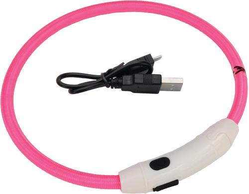 Show full view: Coastal Pet Products Dog USB Light-Up Neck Ring, Pink, 24-in slide 1 of 3