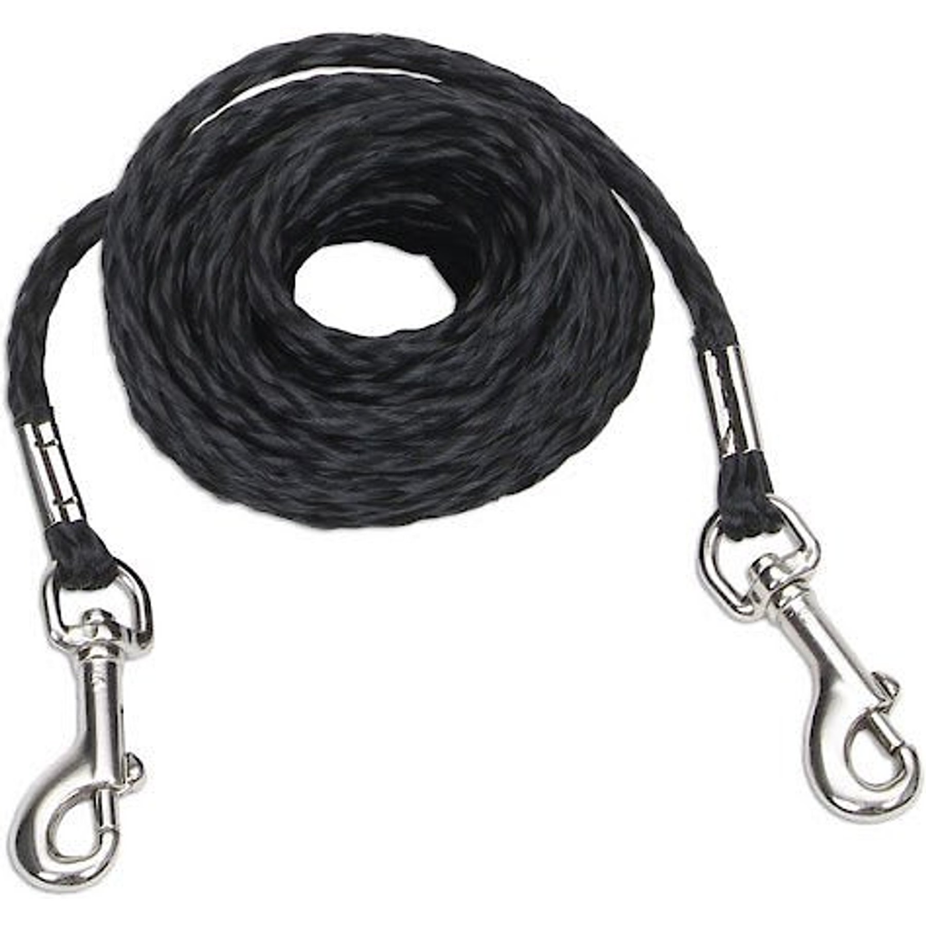 Coastal Pet Products Poly Petite Dog Tie Out, Black, 10-ft