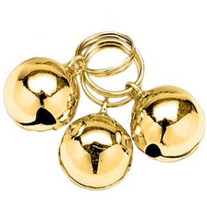 Coastal Pet Products Round Dog Bells, 3 count, Gold