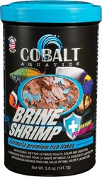 Cobalt Aquatics Brine Shrimp Flakes Fish Food, 5-oz bottle