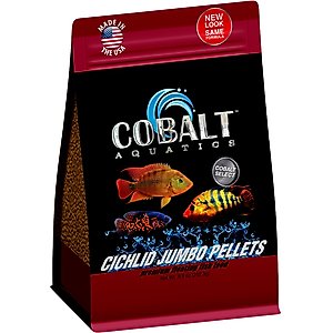 Cobalt Aquatics Cichlid Jumbo Pellet Fish Food, 8.9-oz pouch