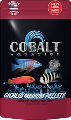Cobalt Aquatics Cichlid Medium Pellet Fish Food, 5.7-oz pouch