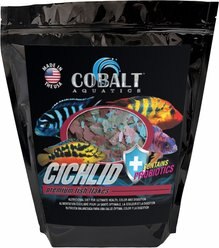 Cobalt Aquatics Cichlid Premium Flakes Fish Food, 16-oz tub