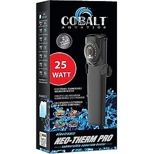Cobalt Aquatics Electronic Neo-Therm Pro Submersible Aquarium Heater, 25-Watt
