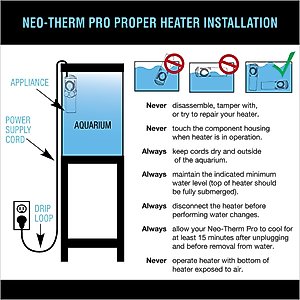 Cobalt Aquatics Electronic Neo-Therm Pro Submersible Aquarium Heater, 25-Watt