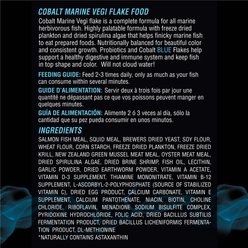 Cobalt Aquatics Marine Vegi Flakes Fish Food, 16-oz tub slide 2 of 7