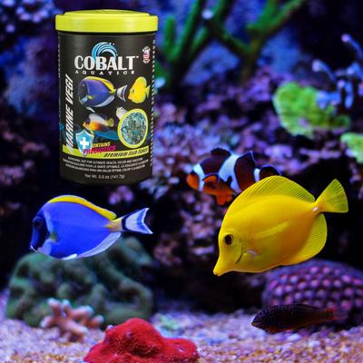 Show full view: Cobalt Aquatics Marine Vegi Flakes Fish Food, 2-lb bucket slide 4 of 8