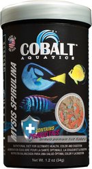 Cobalt Aquatics Mysis Spirulina Flakes Fish Food, 1.2-oz bottle