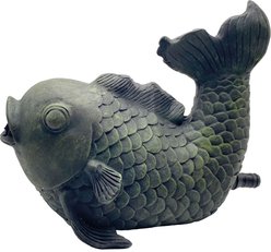 Cobalt Aquatics Pond Spitter Fish Ornament, Patina, Small