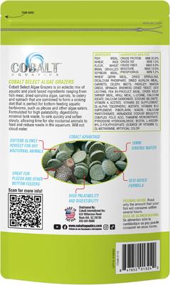 Show full view: Cobalt Aquatics Select Algae Grazers Fish Food, 6.1-oz pouch slide 2 of 6