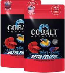 Cobalt Aquatics Select Betta Pellet food, 1.2-oz bag, 2 count