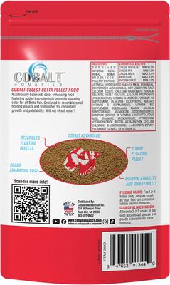 Show full view: Cobalt Aquatics Select Betta Pellet food, 1.2-oz bag, 2 count slide 3 of 6
