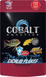 Cobalt Aquatics Select Cichlid Flakes Fish Food, 2-oz pouch