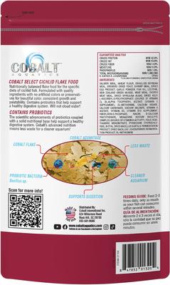 Show full view: Cobalt Aquatics Select Cichlid Flakes Fish Food, 2-oz pouch slide 2 of 6