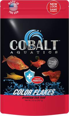 Show full view: Cobalt Aquatics Select Color Flakes Fish Food, 2-oz pouch slide 1 of 7