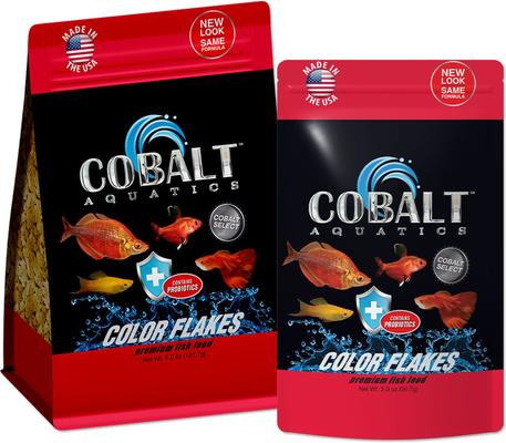 Show full view: Cobalt Aquatics Select Color Flakes Fish Food, 5-oz pouch slide 6 of 7