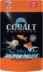 Cobalt Aquatics Select Goldfish Pellet Fish Food, 2.2-oz pouch