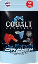 Cobalt Aquatics Select Guppy Granular Fish Food, 2.9-oz pouch