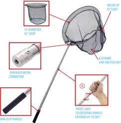 Cobalt Aquatics Telescoping Fish Pond Net, Metal, Large slide 2 of 3