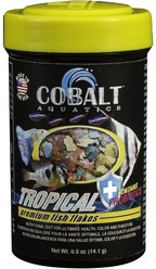 Cobalt Aquatics Tropical Flakes Fish Food, 0.5-oz jar