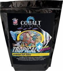 Cobalt Aquatics Tropical Flakes Fish Food, 16-oz tub