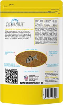 Show full view: Cobalt Aquatics Tropical Granular Fish Food, 2.7-oz pouch slide 2 of 5