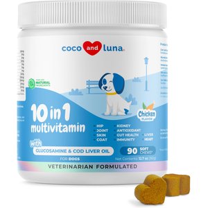 Coco and Luna 10-in-1 Soft Chew Multivitamin for Dogs, 90 count