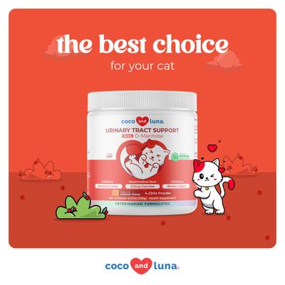 Show full view: Coco and Luna Cranberry Incontinence & Urinary Tract Support Powder Supplement for Cats, 120-gr jar slide 5 of 9