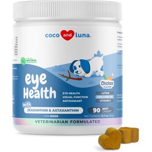 Coco and Luna Eye Support Soft Chew Vision Supplement for Dogs, 90 count