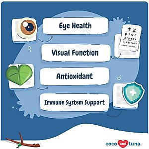 Coco and Luna Eye Support Soft Chew Vision Supplement for Dogs, 90 count