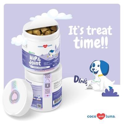 Show full view: Coco and Luna Green Lipped Mussel, Glucosamine, MSM & Turmeric Soft Chew Hip & Joint Supplement for Dogs, 90 count slide 6 of 10