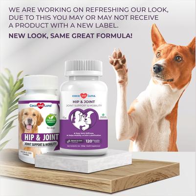 Show full view: Coco and Luna Hip & Joint Bacon & Liver Flavor Dog Supplement, 120 count slide 3 of 10