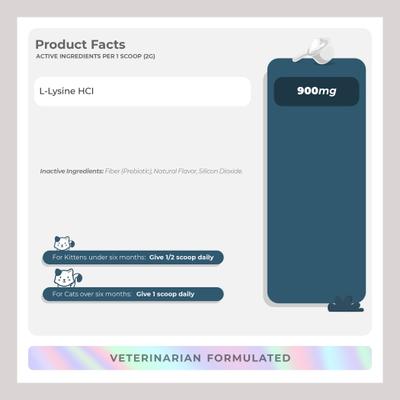 Show full view: Coco and Luna L-Lysine Immune Support Salmon Flavor Powder Cat Supplement, 4-oz jar slide 6 of 10