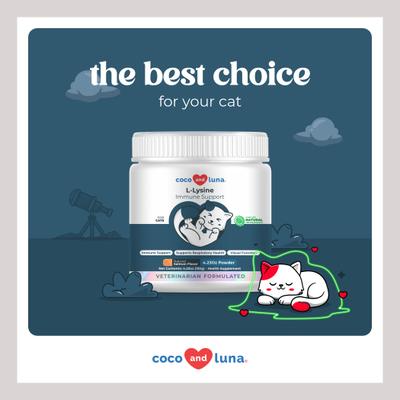 Show full view: Coco and Luna L-Lysine Immune Support Salmon Flavor Powder Cat Supplement, 4-oz jar slide 7 of 10