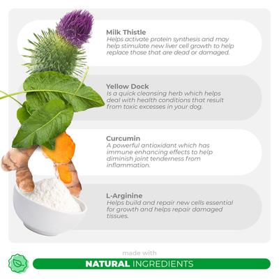 Show full view: Coco and Luna Milk Thistle Hepatic Support Soft Chew Liver & Kidney Supplement for Dogs, 90 count slide 4 of 9