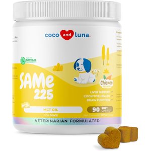Coco and Luna SAMe S-Adenosyl-L-Methionine Soft Chew Liver Supplement for Dogs, 90 count