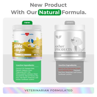 Show full view: Coco and Luna SAMe & Silybin Soft Chew Liver Supplement for Dogs, 90 count slide 7 of 10
