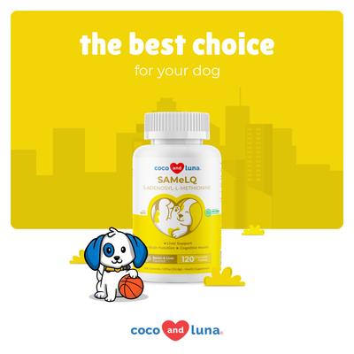 Show full view: Coco and Luna SAMeLq Bacon & Liver Flavor Dog Supplement, 120 count slide 9 of 11