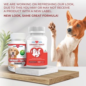 Coco and Luna Urinary Tract Cranberry, Bacon & Liver Flavor Dog Supplement, 120 count