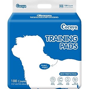 COCOYO Best Value Super Absorbent & Leak Proof Unscented Dog Training Pads, 17.5 x 23.5-in, 100 count